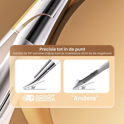 Vergelijking van precieze 30° schuine punt met andere 25° punt voor nauwkeurig knippen