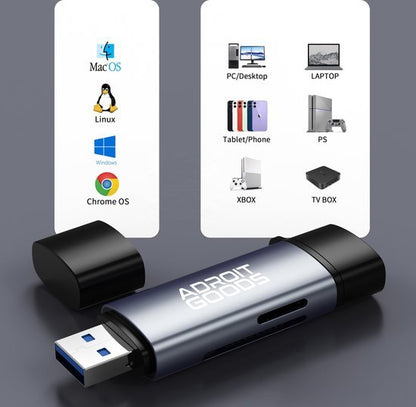 USB-stick compatibel met Mac, Linux, Windows, Chrome OS en diverse apparaten zoals laptop en PS