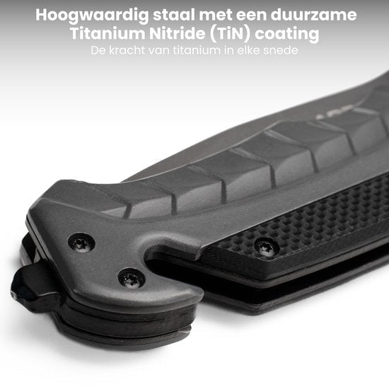 Detail van een duurzaam titanium nitride gecoate metalen voorwerp met schroeven en textuur