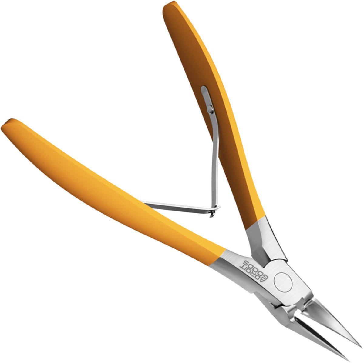 precisie tang met scherpe punt en oranje handvatten voor nauwkeurig knipwerk