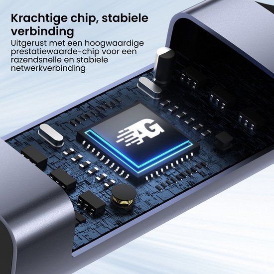 Gedetailleerde close-up van een krachtige chip in elektronisch apparaat voor stabiele verbindingen