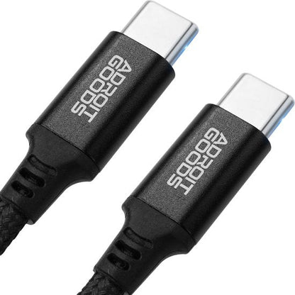 USB-C naar USB-C oplaadkabel met gevlochten kabel en metalen connectoren