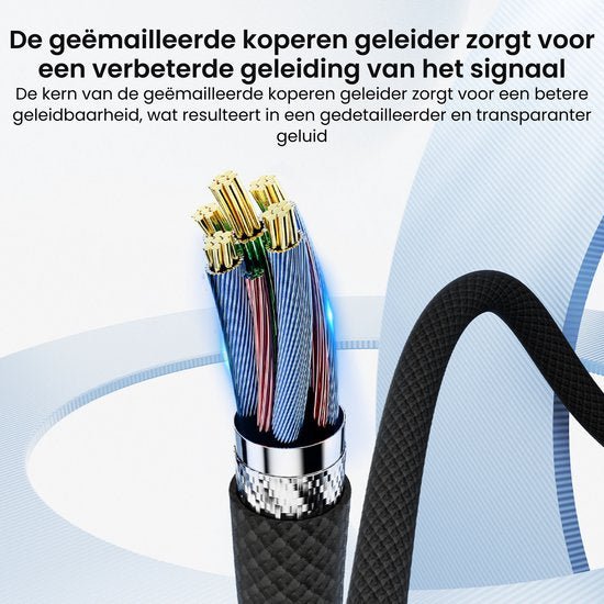 Gespecialiseerde kabel met geëmailleerde koperen geleiders voor helder en gedetailleerd geluid