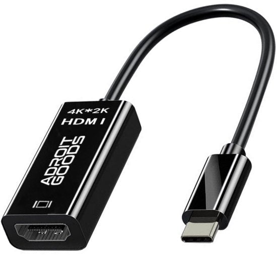 zwarte usb-c naar hdmi adapter kabel met 4k 2k resolutie voor video aansluitingen