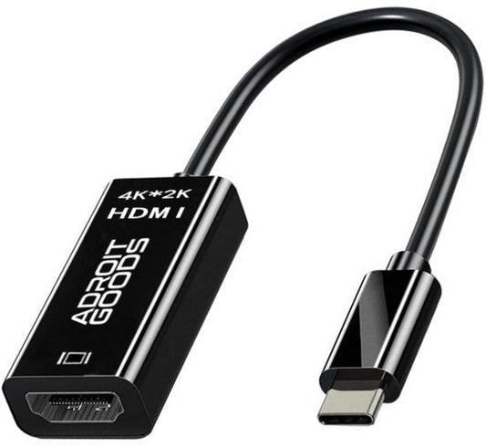 zwarte usb-c naar hdmi adapter kabel met 4k 2k resolutie voor video aansluitingen