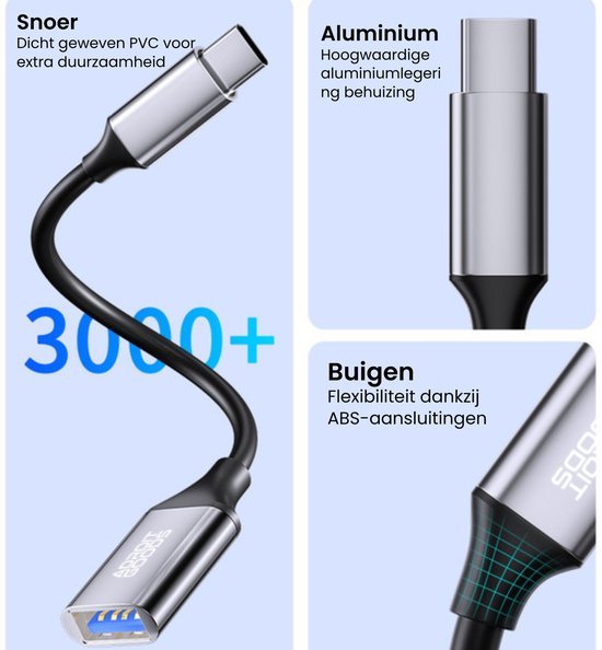 Flexibele kabel met dicht geweven PVC, aluminium behuizing en ABS-aansluitingen voor duurzaamheid