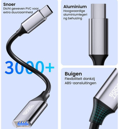 Flexibele kabel met dicht geweven PVC, aluminium behuizing en ABS-aansluitingen voor duurzaamheid