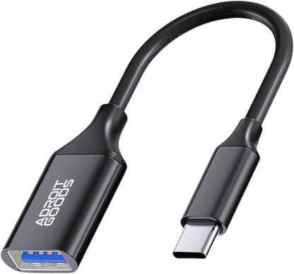 zwarte AdroitGoods USB-C naar USB 3.0 adapterkabel met compacte flexibele connector
