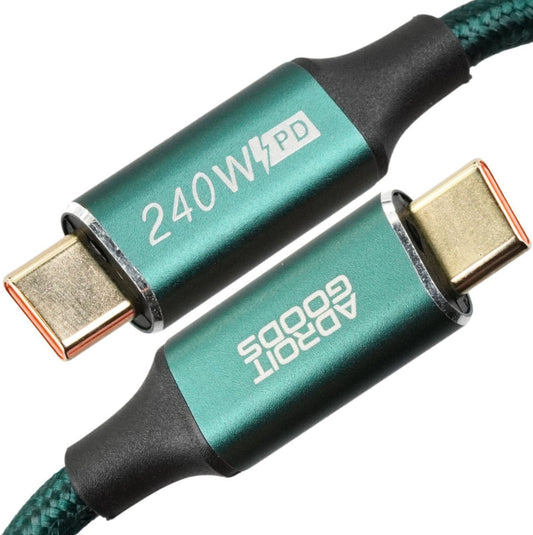 duurzam USB type-C kabel met metalen behuizing en 240W vermogen voor snel opladen